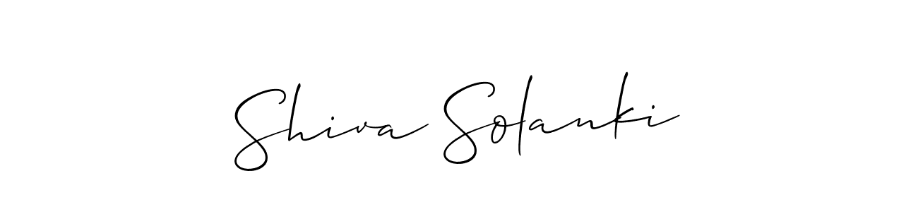 Use a signature maker to create a handwritten signature online. With this signature software, you can design (Allison_Script) your own signature for name Shiva Solanki. Shiva Solanki signature style 2 images and pictures png