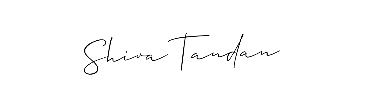 It looks lik you need a new signature style for name Shiva Tandan. Design unique handwritten (Allison_Script) signature with our free signature maker in just a few clicks. Shiva Tandan signature style 2 images and pictures png