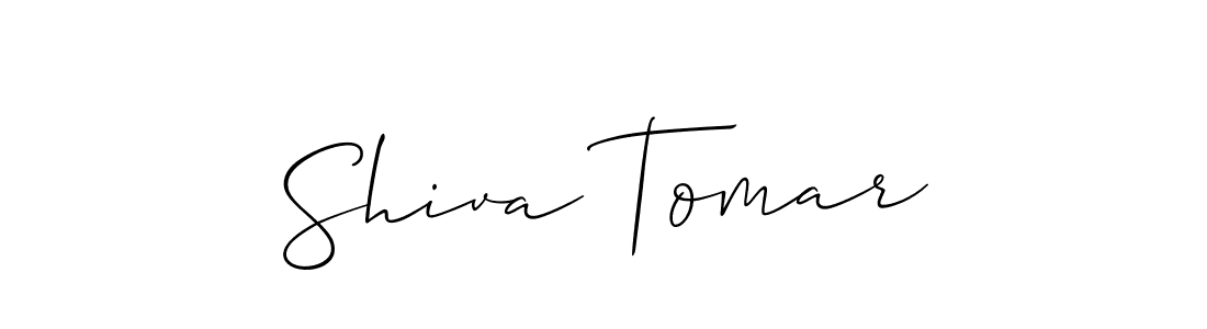 How to make Shiva Tomar name signature. Use Allison_Script style for creating short signs online. This is the latest handwritten sign. Shiva Tomar signature style 2 images and pictures png