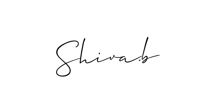 Use a signature maker to create a handwritten signature online. With this signature software, you can design (Allison_Script) your own signature for name Shiva.b. Shiva.b signature style 2 images and pictures png