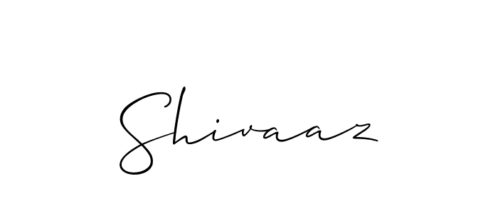 How to make Shivaaz signature? Allison_Script is a professional autograph style. Create handwritten signature for Shivaaz name. Shivaaz signature style 2 images and pictures png