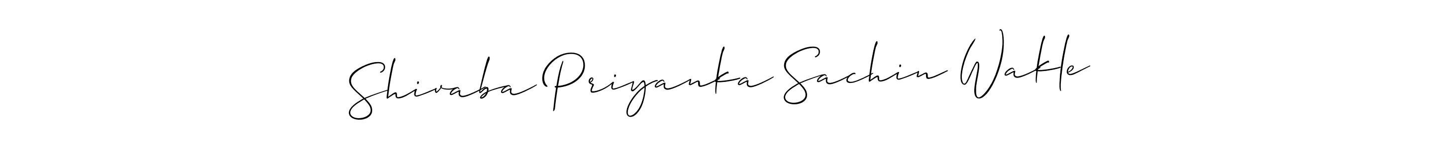 Also You can easily find your signature by using the search form. We will create Shivaba Priyanka Sachin Wakle name handwritten signature images for you free of cost using Allison_Script sign style. Shivaba Priyanka Sachin Wakle signature style 2 images and pictures png