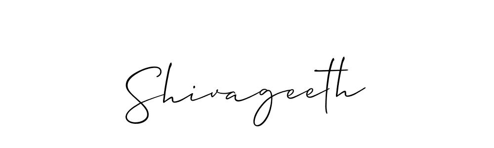 Make a beautiful signature design for name Shivageeth. With this signature (Allison_Script) style, you can create a handwritten signature for free. Shivageeth signature style 2 images and pictures png