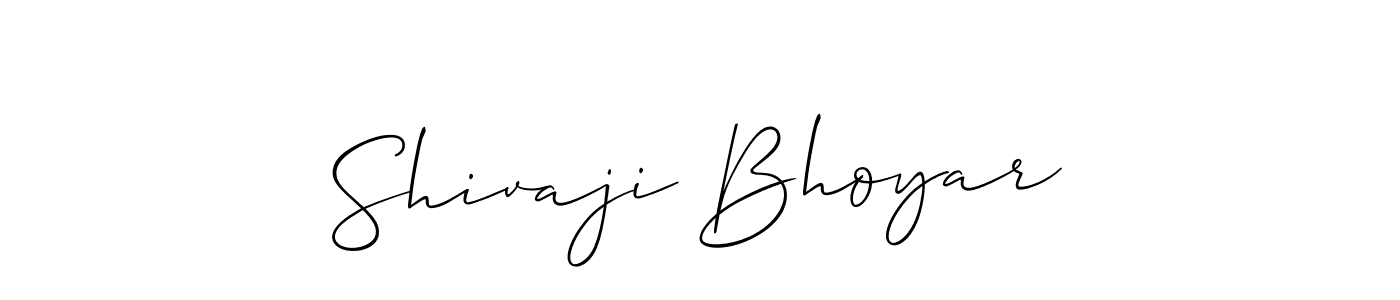 It looks lik you need a new signature style for name Shivaji Bhoyar. Design unique handwritten (Allison_Script) signature with our free signature maker in just a few clicks. Shivaji Bhoyar signature style 2 images and pictures png