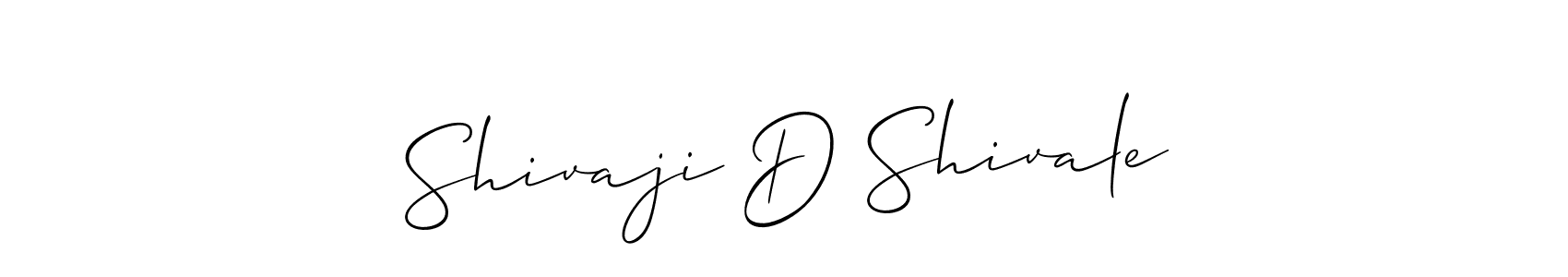Also we have Shivaji D Shivale name is the best signature style. Create professional handwritten signature collection using Allison_Script autograph style. Shivaji D Shivale signature style 2 images and pictures png