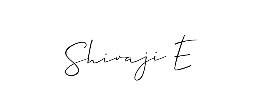 if you are searching for the best signature style for your name Shivaji E. so please give up your signature search. here we have designed multiple signature styles  using Allison_Script. Shivaji E signature style 2 images and pictures png