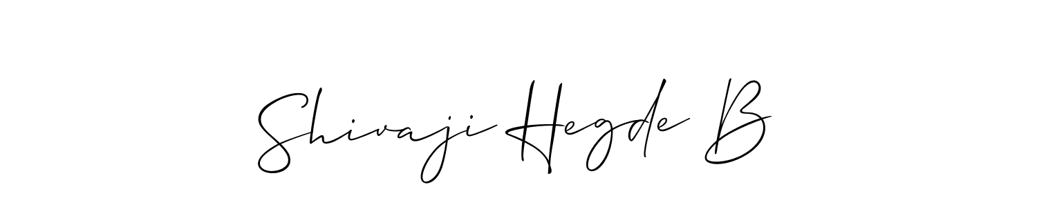 Create a beautiful signature design for name Shivaji Hegde B. With this signature (Allison_Script) fonts, you can make a handwritten signature for free. Shivaji Hegde B signature style 2 images and pictures png