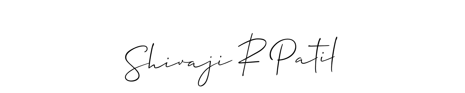 How to make Shivaji R Patil name signature. Use Allison_Script style for creating short signs online. This is the latest handwritten sign. Shivaji R Patil signature style 2 images and pictures png