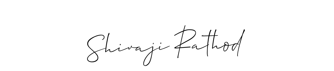 Allison_Script is a professional signature style that is perfect for those who want to add a touch of class to their signature. It is also a great choice for those who want to make their signature more unique. Get Shivaji Rathod name to fancy signature for free. Shivaji Rathod signature style 2 images and pictures png