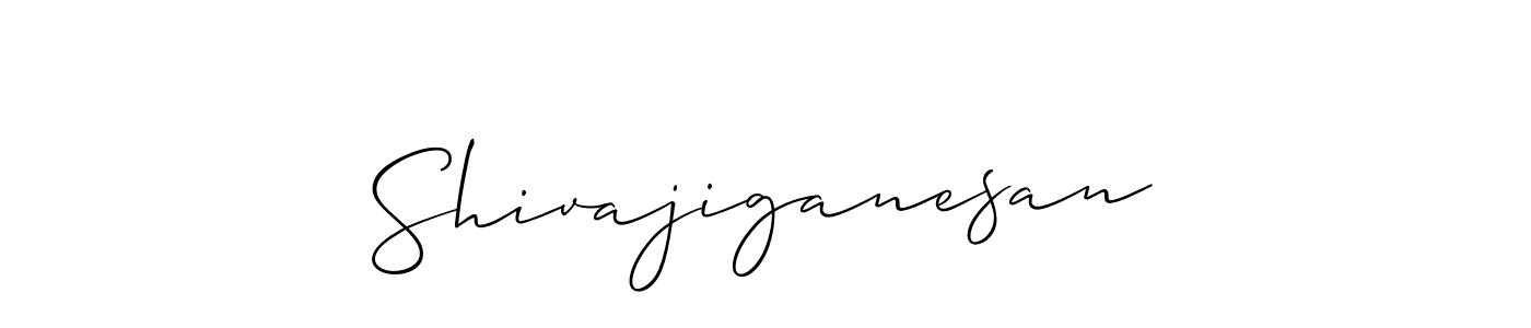 Use a signature maker to create a handwritten signature online. With this signature software, you can design (Allison_Script) your own signature for name Shivajiganesan. Shivajiganesan signature style 2 images and pictures png