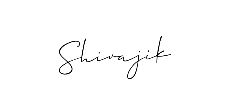 How to make Shivajik signature? Allison_Script is a professional autograph style. Create handwritten signature for Shivajik name. Shivajik signature style 2 images and pictures png