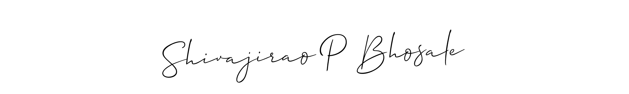 How to make Shivajirao P Bhosale signature? Allison_Script is a professional autograph style. Create handwritten signature for Shivajirao P Bhosale name. Shivajirao P Bhosale signature style 2 images and pictures png