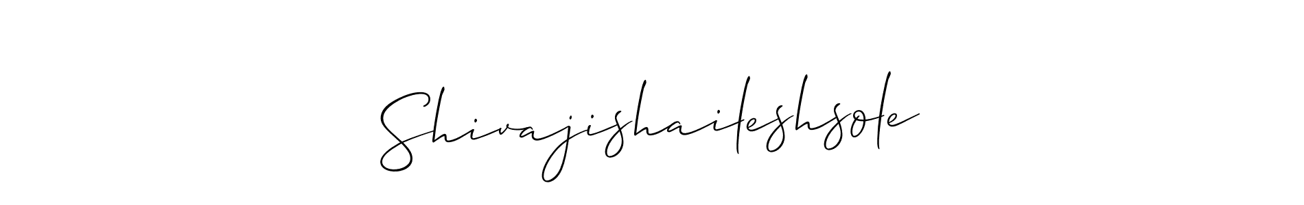 Use a signature maker to create a handwritten signature online. With this signature software, you can design (Allison_Script) your own signature for name Shivajishaileshsole. Shivajishaileshsole signature style 2 images and pictures png