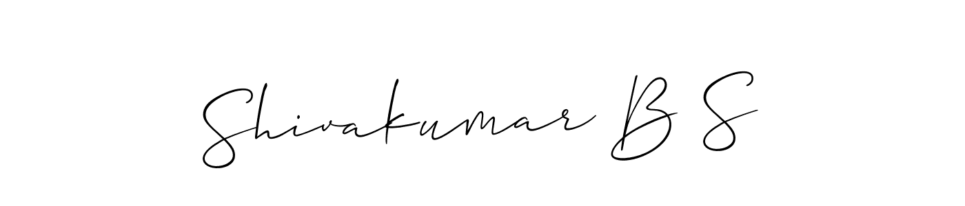 Also You can easily find your signature by using the search form. We will create Shivakumar B S name handwritten signature images for you free of cost using Allison_Script sign style. Shivakumar B S signature style 2 images and pictures png
