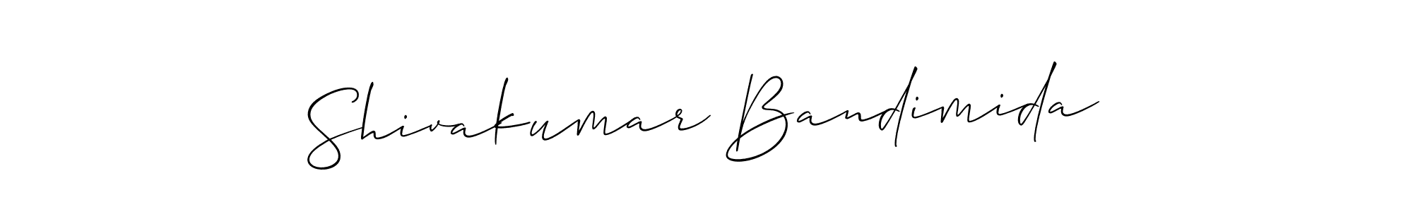 This is the best signature style for the Shivakumar Bandimida name. Also you like these signature font (Allison_Script). Mix name signature. Shivakumar Bandimida signature style 2 images and pictures png