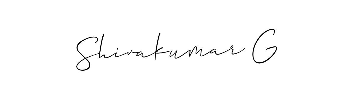 You should practise on your own different ways (Allison_Script) to write your name (Shivakumar G) in signature. don't let someone else do it for you. Shivakumar G signature style 2 images and pictures png