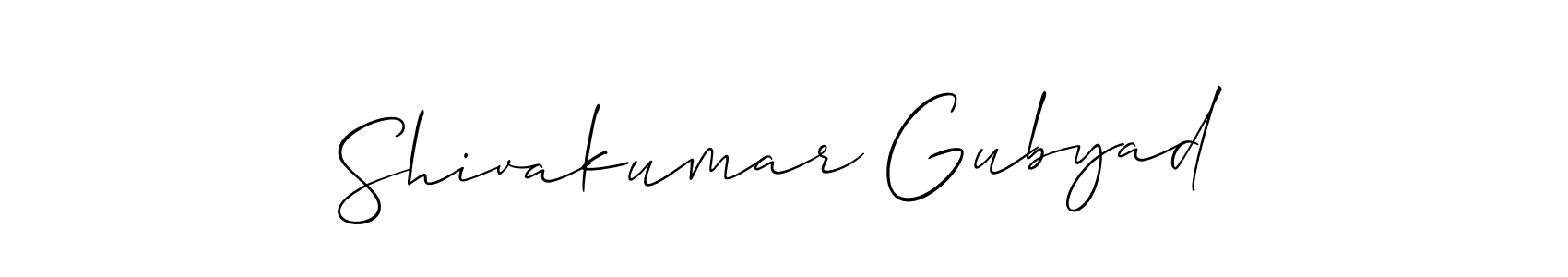 The best way (Allison_Script) to make a short signature is to pick only two or three words in your name. The name Shivakumar Gubyad include a total of six letters. For converting this name. Shivakumar Gubyad signature style 2 images and pictures png