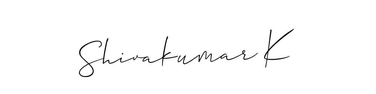 How to Draw Shivakumar K signature style? Allison_Script is a latest design signature styles for name Shivakumar K. Shivakumar K signature style 2 images and pictures png