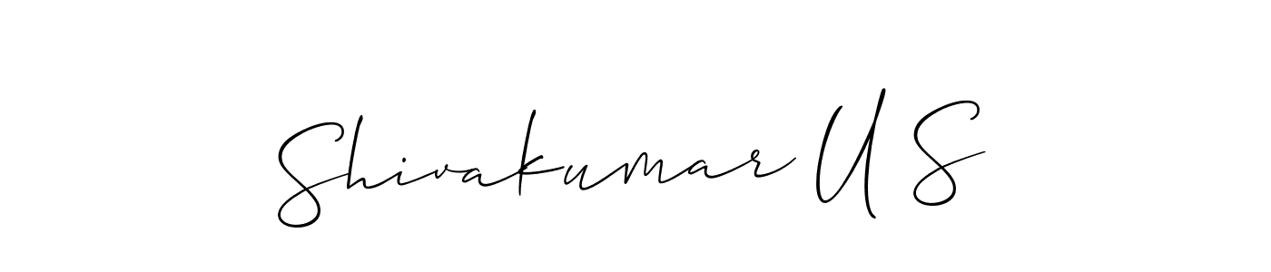 Make a beautiful signature design for name Shivakumar U S. With this signature (Allison_Script) style, you can create a handwritten signature for free. Shivakumar U S signature style 2 images and pictures png