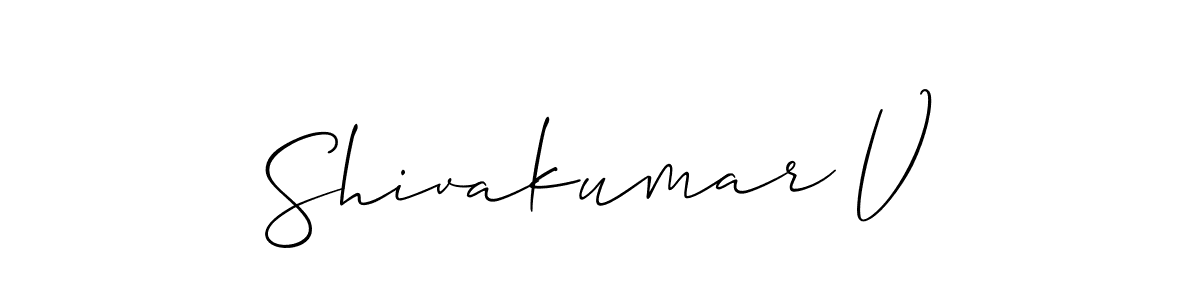 How to Draw Shivakumar V signature style? Allison_Script is a latest design signature styles for name Shivakumar V. Shivakumar V signature style 2 images and pictures png