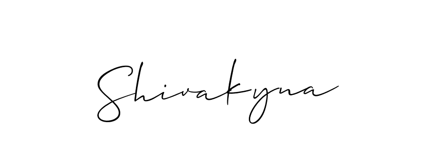 Design your own signature with our free online signature maker. With this signature software, you can create a handwritten (Allison_Script) signature for name Shivakyna. Shivakyna signature style 2 images and pictures png