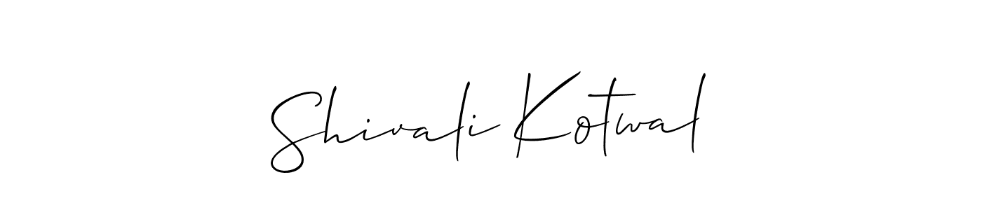 Make a beautiful signature design for name Shivali Kotwal. With this signature (Allison_Script) style, you can create a handwritten signature for free. Shivali Kotwal signature style 2 images and pictures png