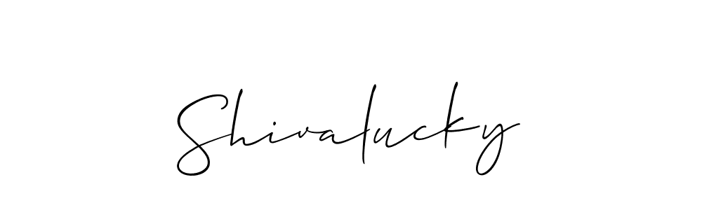 Create a beautiful signature design for name Shivalucky. With this signature (Allison_Script) fonts, you can make a handwritten signature for free. Shivalucky signature style 2 images and pictures png