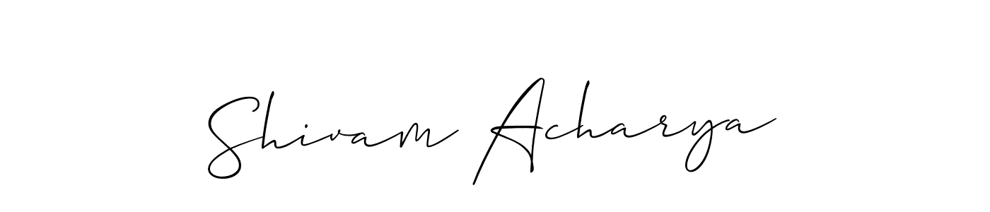 This is the best signature style for the Shivam Acharya name. Also you like these signature font (Allison_Script). Mix name signature. Shivam Acharya signature style 2 images and pictures png