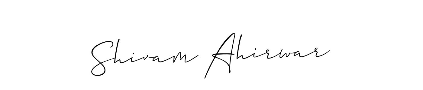 Make a short Shivam Ahirwar signature style. Manage your documents anywhere anytime using Allison_Script. Create and add eSignatures, submit forms, share and send files easily. Shivam Ahirwar signature style 2 images and pictures png