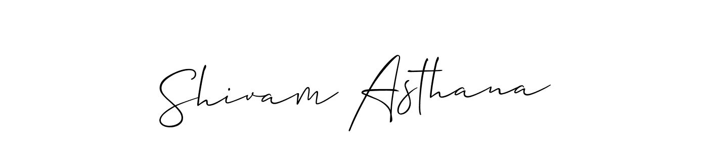 Design your own signature with our free online signature maker. With this signature software, you can create a handwritten (Allison_Script) signature for name Shivam Asthana. Shivam Asthana signature style 2 images and pictures png
