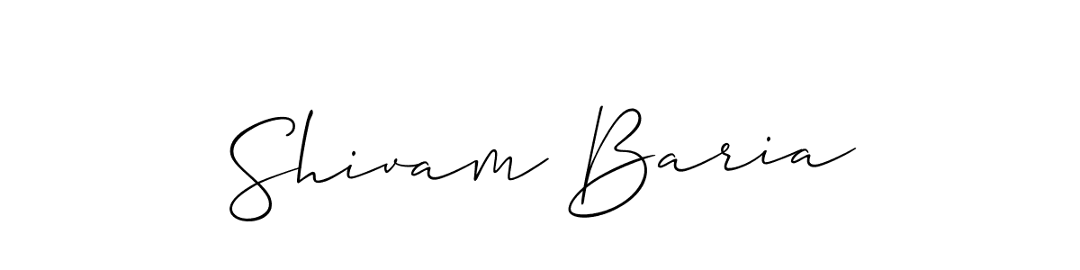 How to Draw Shivam Baria signature style? Allison_Script is a latest design signature styles for name Shivam Baria. Shivam Baria signature style 2 images and pictures png
