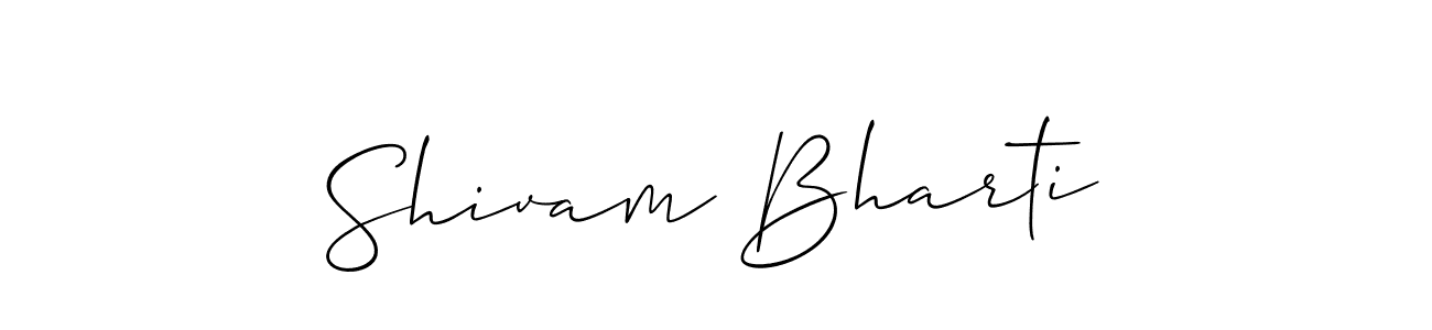 Design your own signature with our free online signature maker. With this signature software, you can create a handwritten (Allison_Script) signature for name Shivam Bharti. Shivam Bharti signature style 2 images and pictures png