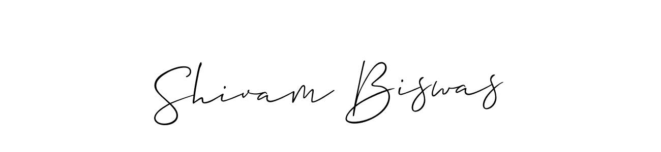 You should practise on your own different ways (Allison_Script) to write your name (Shivam Biswas) in signature. don't let someone else do it for you. Shivam Biswas signature style 2 images and pictures png