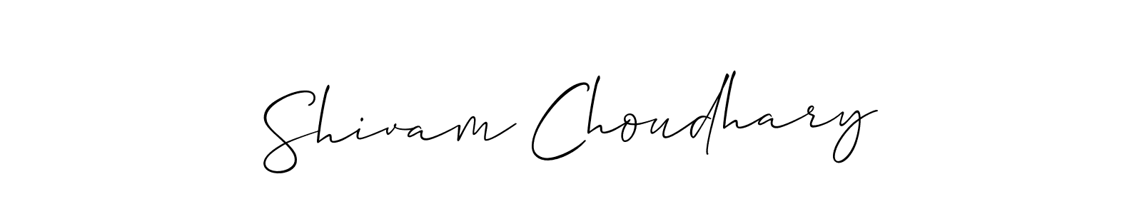 How to make Shivam Choudhary name signature. Use Allison_Script style for creating short signs online. This is the latest handwritten sign. Shivam Choudhary signature style 2 images and pictures png