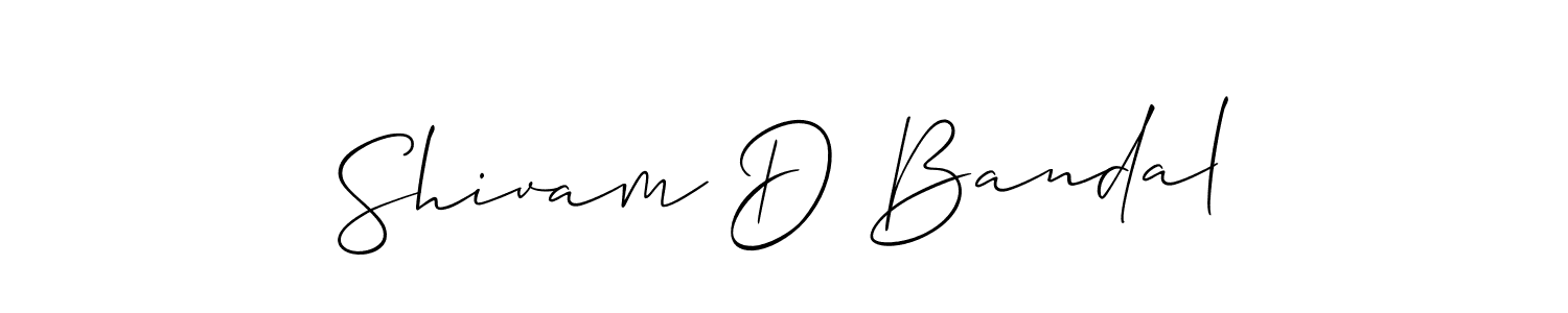 How to make Shivam D Bandal name signature. Use Allison_Script style for creating short signs online. This is the latest handwritten sign. Shivam D Bandal signature style 2 images and pictures png