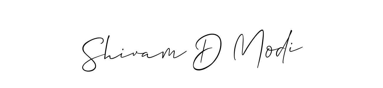 You should practise on your own different ways (Allison_Script) to write your name (Shivam D Modi) in signature. don't let someone else do it for you. Shivam D Modi signature style 2 images and pictures png