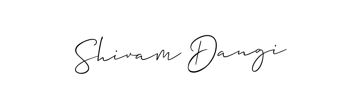 The best way (Allison_Script) to make a short signature is to pick only two or three words in your name. The name Shivam Dangi include a total of six letters. For converting this name. Shivam Dangi signature style 2 images and pictures png