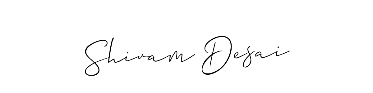 Design your own signature with our free online signature maker. With this signature software, you can create a handwritten (Allison_Script) signature for name Shivam Desai. Shivam Desai signature style 2 images and pictures png