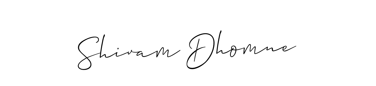 It looks lik you need a new signature style for name Shivam Dhomne. Design unique handwritten (Allison_Script) signature with our free signature maker in just a few clicks. Shivam Dhomne signature style 2 images and pictures png