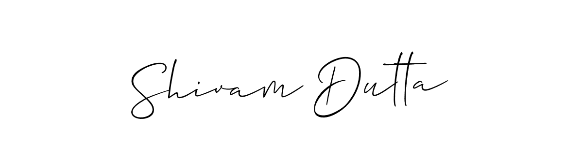 How to make Shivam Dutta name signature. Use Allison_Script style for creating short signs online. This is the latest handwritten sign. Shivam Dutta signature style 2 images and pictures png