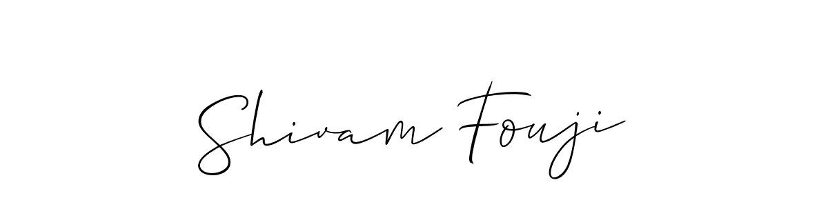 Also You can easily find your signature by using the search form. We will create Shivam Fouji name handwritten signature images for you free of cost using Allison_Script sign style. Shivam Fouji signature style 2 images and pictures png