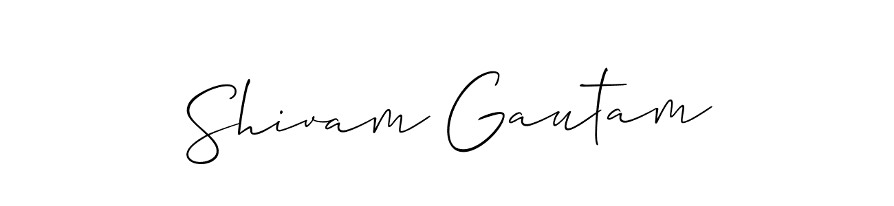 Design your own signature with our free online signature maker. With this signature software, you can create a handwritten (Allison_Script) signature for name Shivam Gautam. Shivam Gautam signature style 2 images and pictures png