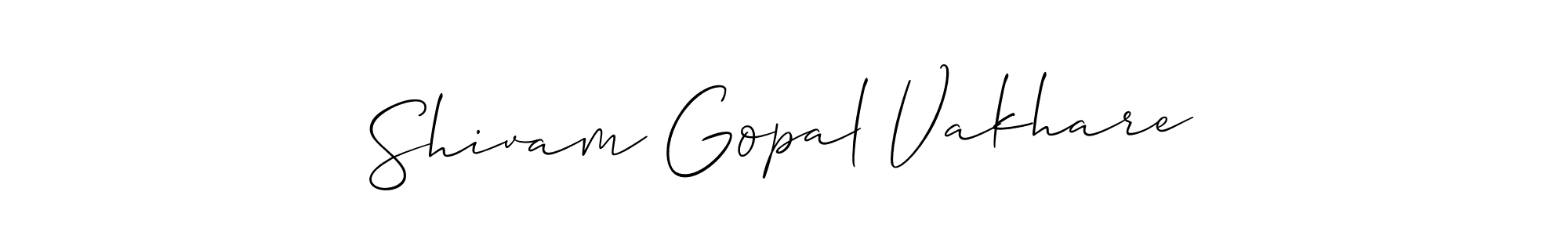 It looks lik you need a new signature style for name Shivam Gopal Vakhare. Design unique handwritten (Allison_Script) signature with our free signature maker in just a few clicks. Shivam Gopal Vakhare signature style 2 images and pictures png