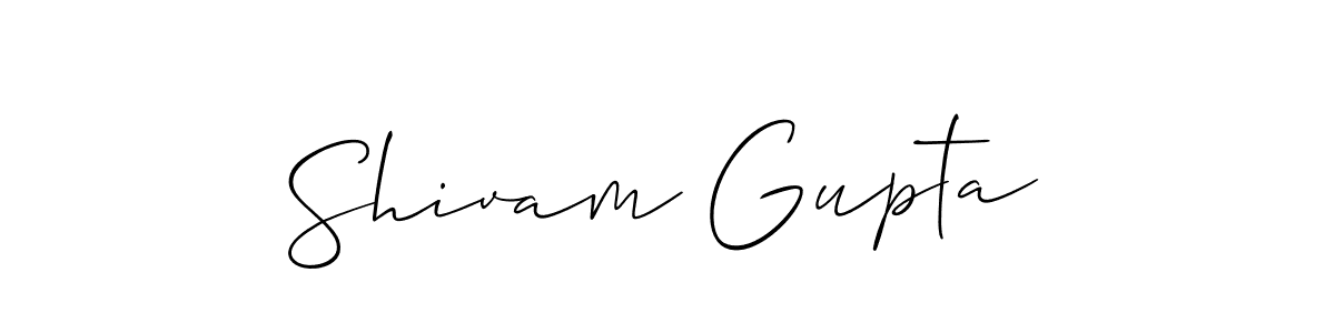How to make Shivam Gupta signature? Allison_Script is a professional autograph style. Create handwritten signature for Shivam Gupta name. Shivam Gupta signature style 2 images and pictures png