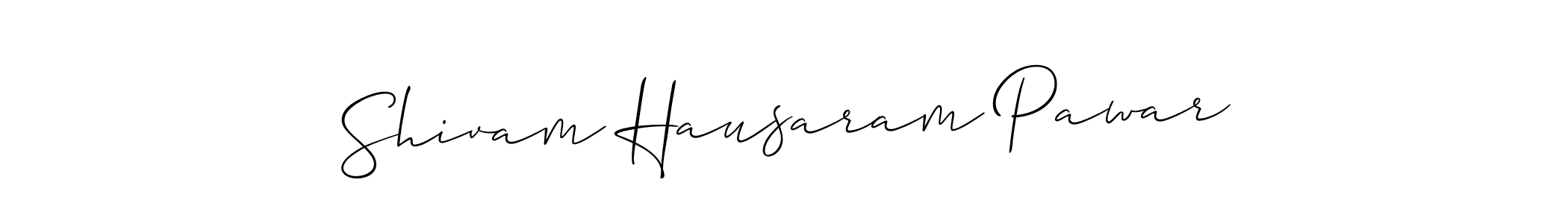 Create a beautiful signature design for name Shivam Hausaram Pawar. With this signature (Allison_Script) fonts, you can make a handwritten signature for free. Shivam Hausaram Pawar signature style 2 images and pictures png