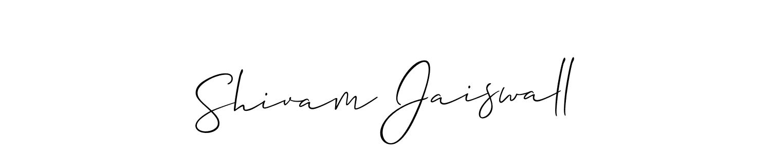 How to make Shivam Jaiswall name signature. Use Allison_Script style for creating short signs online. This is the latest handwritten sign. Shivam Jaiswall signature style 2 images and pictures png