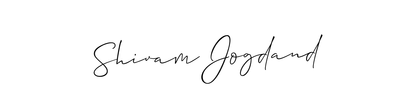 Allison_Script is a professional signature style that is perfect for those who want to add a touch of class to their signature. It is also a great choice for those who want to make their signature more unique. Get Shivam Jogdand name to fancy signature for free. Shivam Jogdand signature style 2 images and pictures png