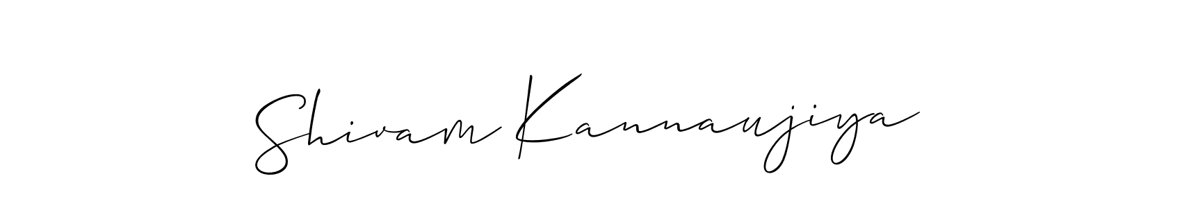 It looks lik you need a new signature style for name Shivam Kannaujiya. Design unique handwritten (Allison_Script) signature with our free signature maker in just a few clicks. Shivam Kannaujiya signature style 2 images and pictures png