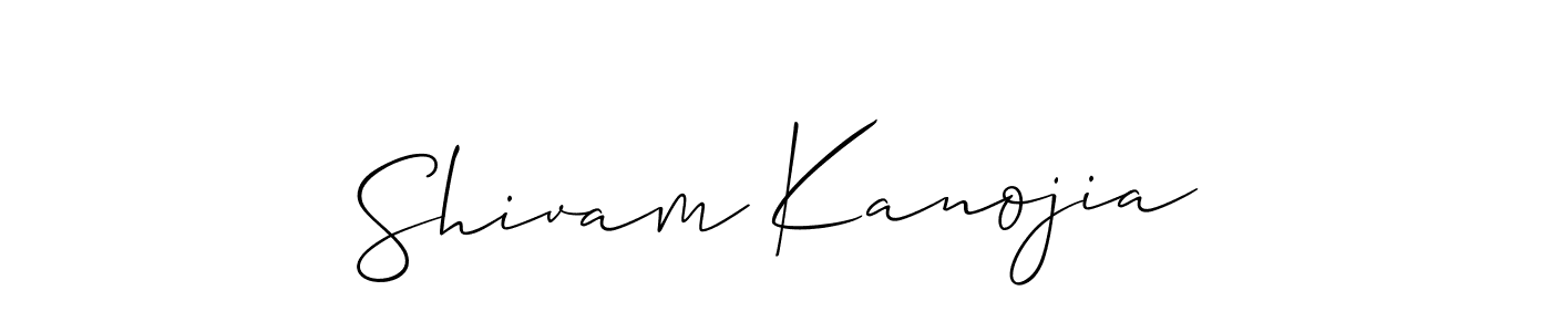 Create a beautiful signature design for name Shivam Kanojia. With this signature (Allison_Script) fonts, you can make a handwritten signature for free. Shivam Kanojia signature style 2 images and pictures png