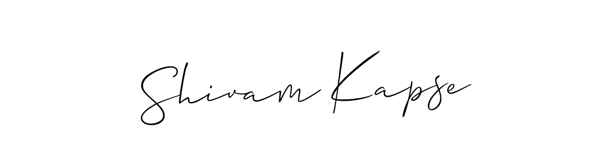 How to make Shivam Kapse name signature. Use Allison_Script style for creating short signs online. This is the latest handwritten sign. Shivam Kapse signature style 2 images and pictures png